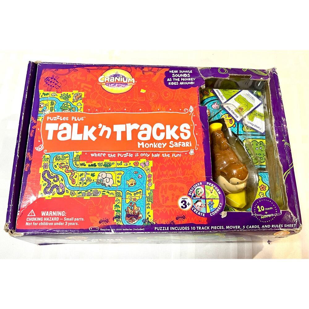 Cranium Talk ‘n Tracks Monkey Safari Puzzle Game tested works complete - Picture 1 of 8
